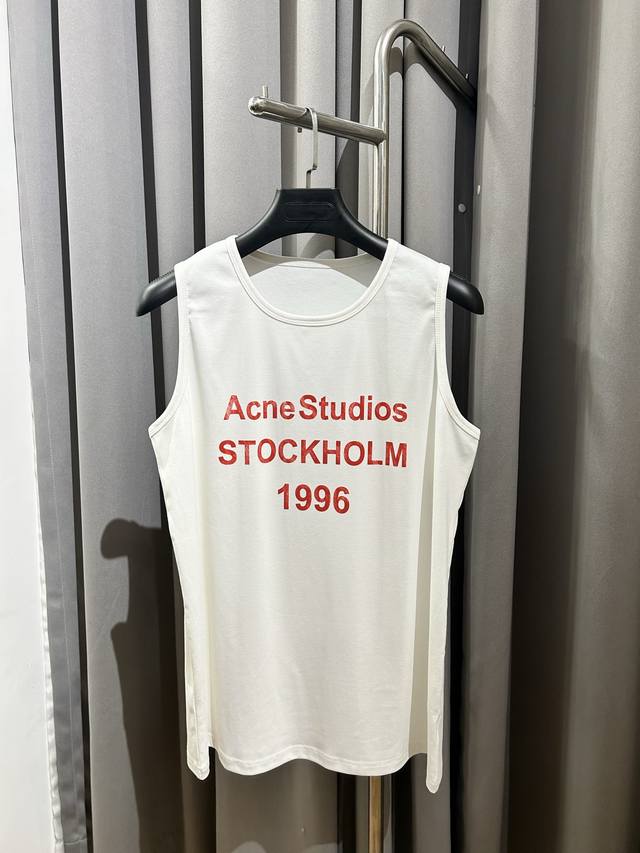 Acne Studios-Sleeveless vest with lettering is a hit on the street in summer! Wh