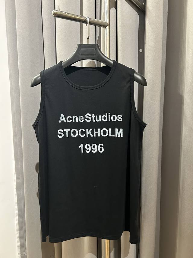 Acne Studios-Sleeveless vest with lettering is a hit on the street in summer! Wh