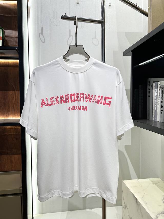 Aw Alexander Wang short-sleeved three-dimensional thick version of the letter lo