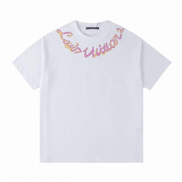 Lv 25Ss Spring and Summer Printed Short T Series -Lv Anti-hand-painted Brand Log