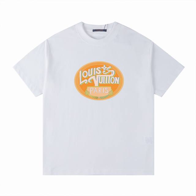 Lv 25Ss Spring and Summer Printed Short T Series -Lv brand logo letter T-shirt M