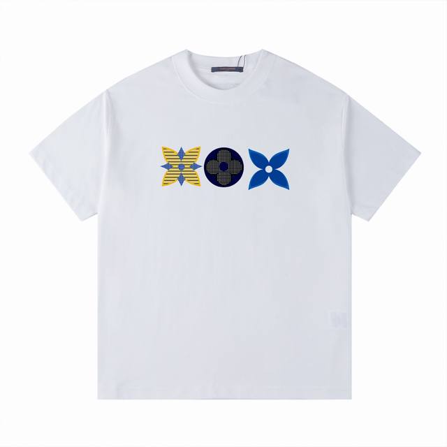 Lv 25Ss Spring and Summer Printed Short T Series -Lv Classic Brand Logo Pattern