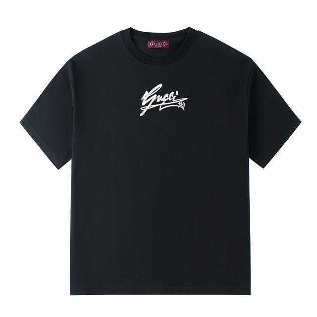 G's 25th summer series Gucci simple art font design - Made of double yarn pure c