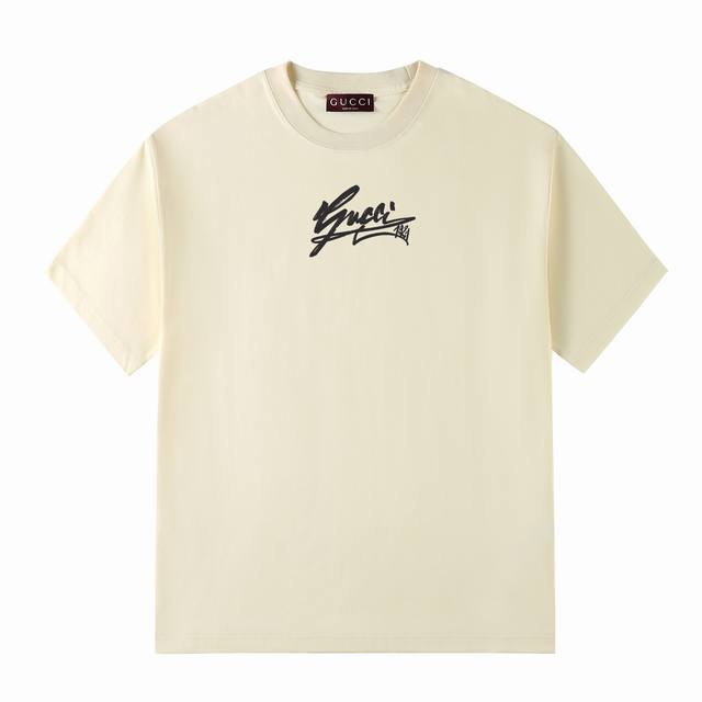 G home 25 summer series Gucci simple art font design - Made of double yarn pure