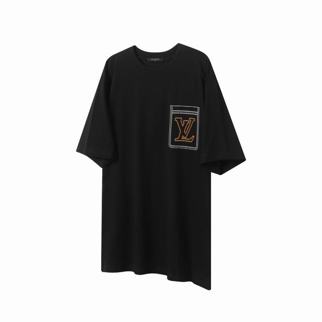 L59 Lv Louis Vuitton 25Ss line three-dimensional pocket short-sleeved T-shirt Th