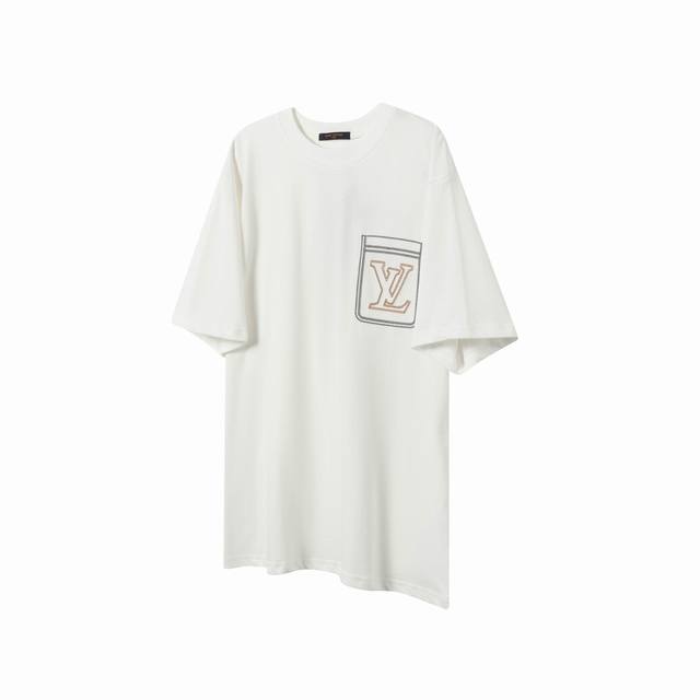 L59 Lv Louis Vuitton 25Ss line three-dimensional pocket short-sleeved T-shirt Th