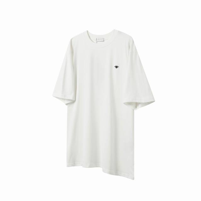D19 Dior 25Ss bee embroidered short-sleeved T-shirt The fabric is made of 280 gr