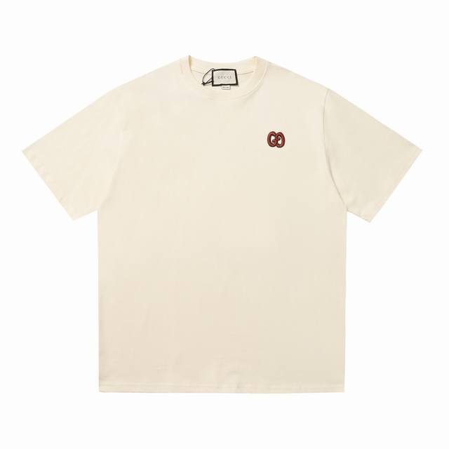 Gucci Gucci Double G Embroidered Logo Short Sleeves High-density three-dimension