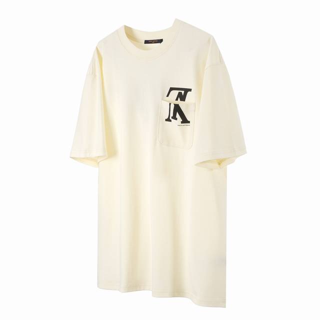 L06 Lv Louis Vuitton limited edition reverse logo chest pocket short sleeves Lim