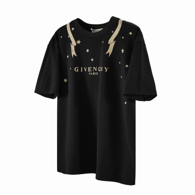 C01 Givenchy 23Ss hot stamping ribbon sun god T-shirt The original 1:1 printing