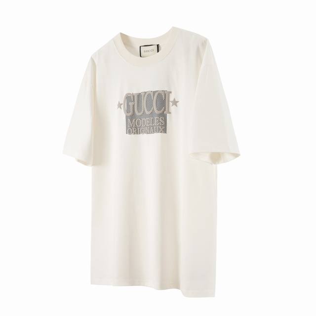G03 Gucci 24Ss star label short sleeves High temperature foaming printing proces