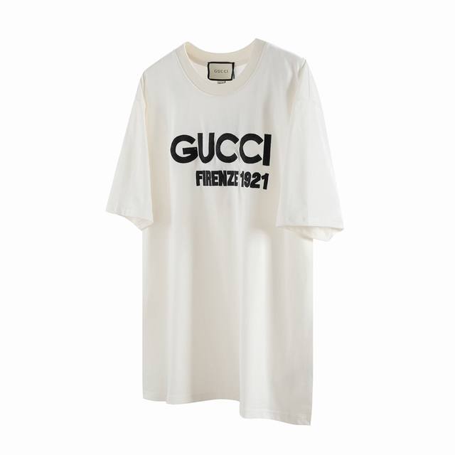G10 Gucci 24Ss embroidered 1921 short sleeves The traditional design is reinterp