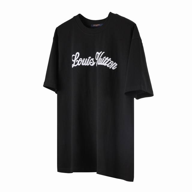 Lv Louis Vuitton 23Ss 1854 signature embroidered short sleeves L07 The three-dim