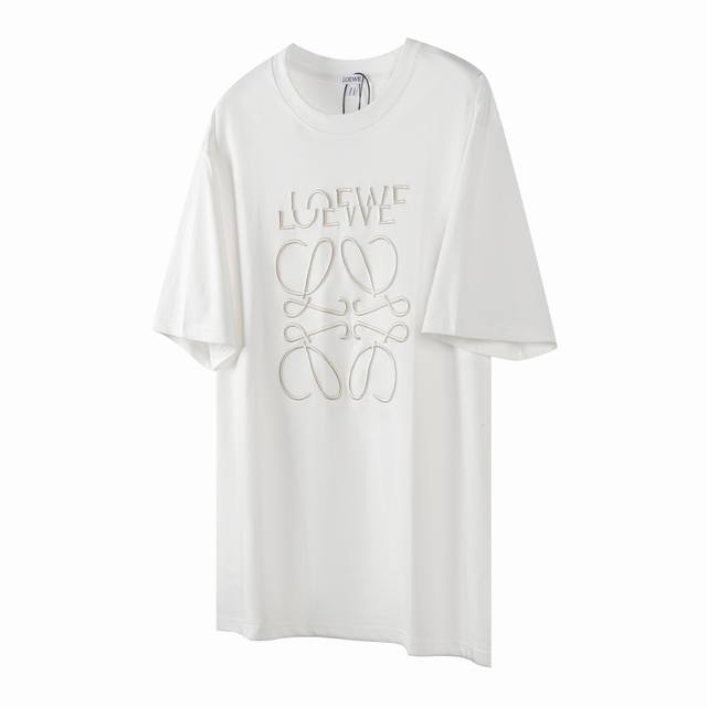 W11 Loewe 24Ss dislocated logo embroidered short sleeves - Customized 250G cotto
