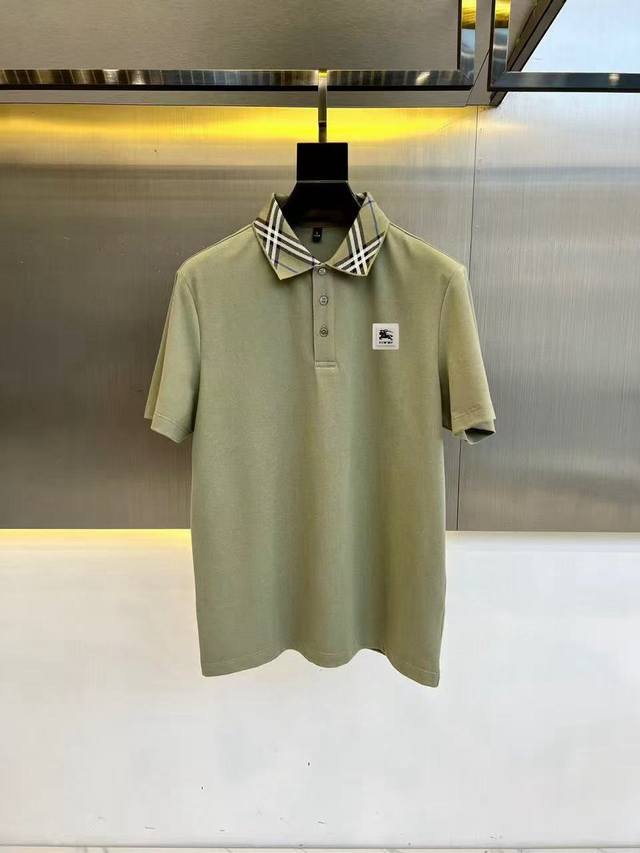 Burberry summer new T-shirt lapel short-sleeved Polo shirt, counter custom fabri