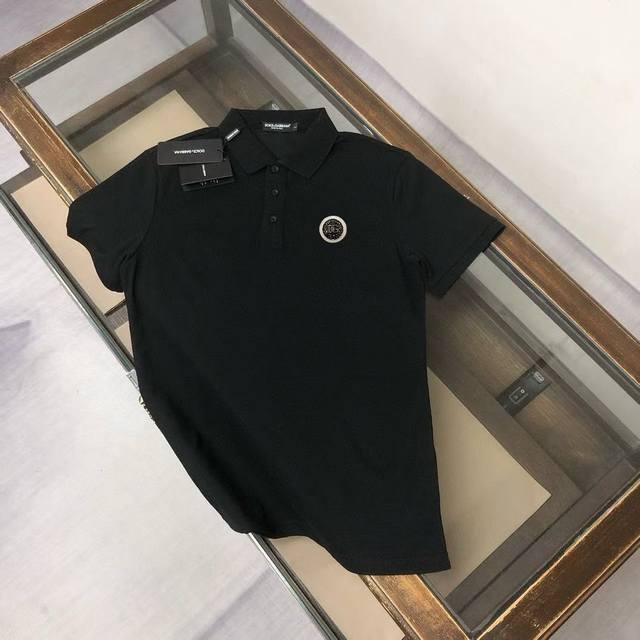 Dolce&Gabbana Dg Spring and Summer latest short-sleeved lapel Polo shirt T-shirt