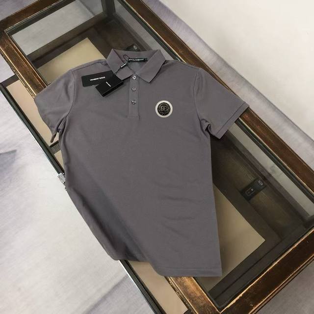Dolce&Gabbana Dg Spring and Summer latest short-sleeved lapel Polo shirt T-shirt