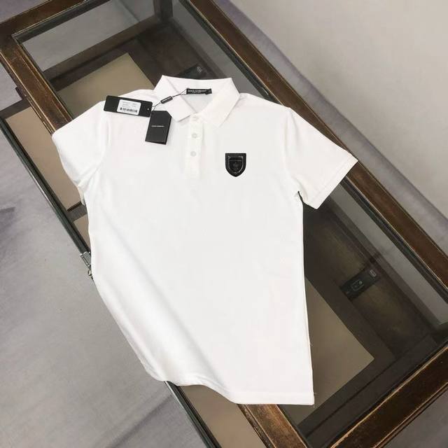 Dolce&Gabbana Dg Spring and Summer latest short-sleeved lapel Polo shirt T-shirt