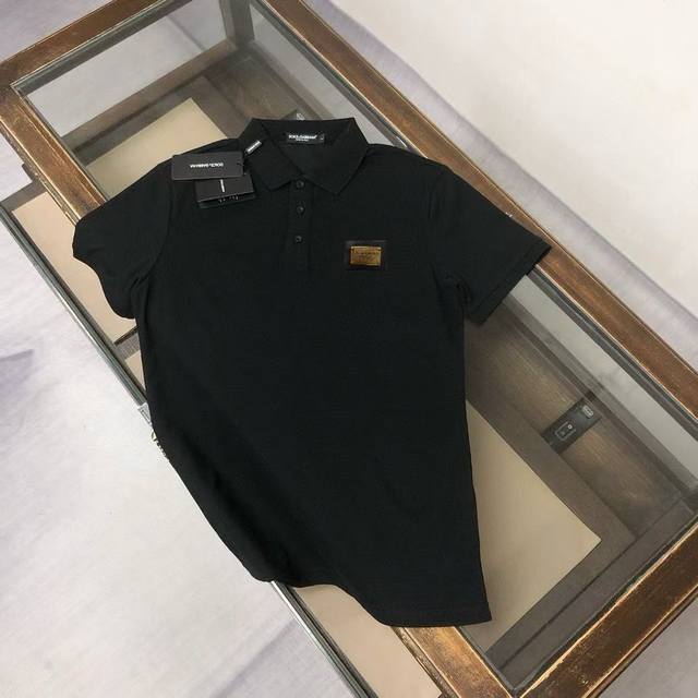 Dolce&Gabbana Dg Spring and Summer latest short-sleeved lapel Polo shirt T-shirt