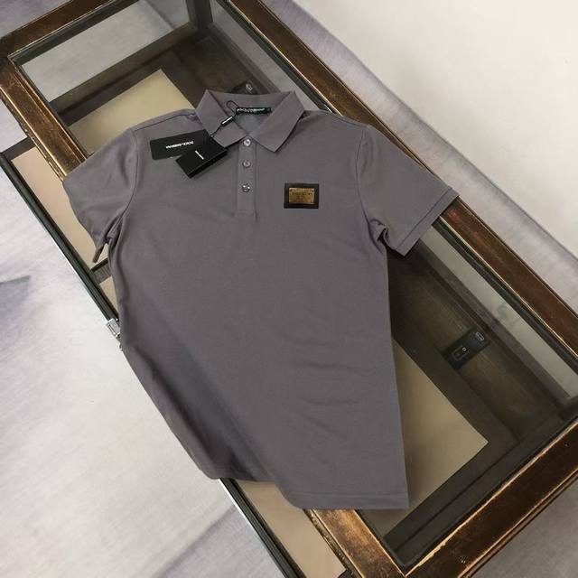 Dolce&Gabbana Dg Spring and Summer latest short-sleeved lapel Polo shirt T-shirt