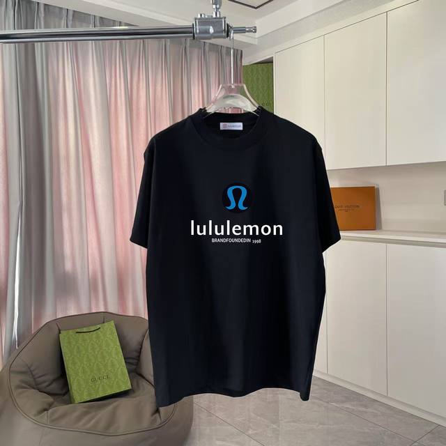 Lulu* Lulu Lemon 2025 summer new personalized letter logo printing custom fabric