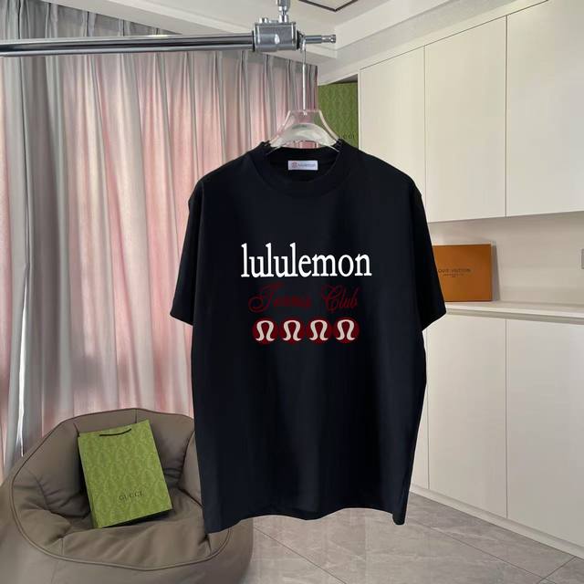 Lulu*Lulu Lemon 2025 summer new personalized letter logo printing custom fabric