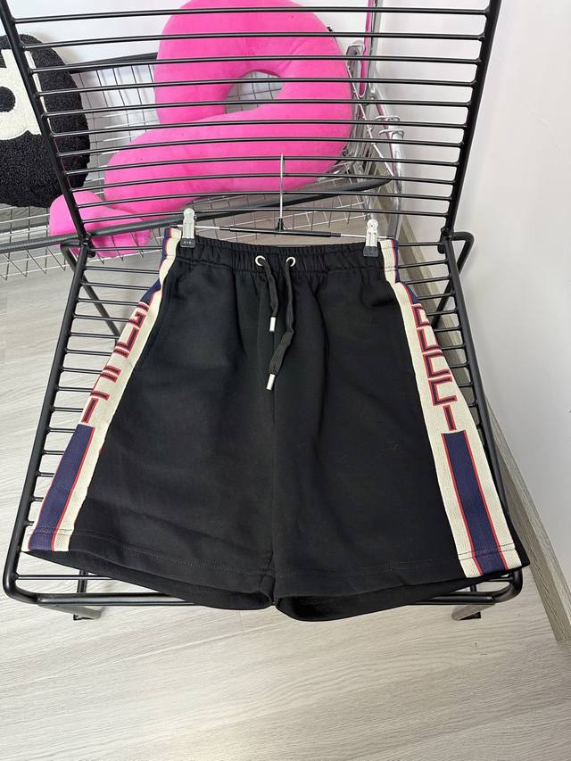 Style: Hmy134# Gucci classic red ribbon letter logo couple shorts Fabric is made