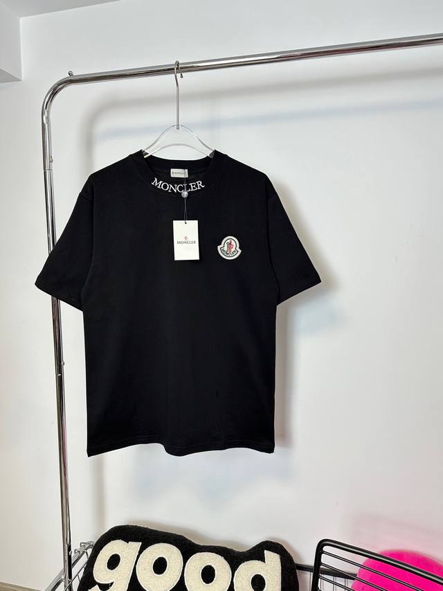 Style number: Hmy70# Moncler threaded simple letter embroidery chest logo short-
