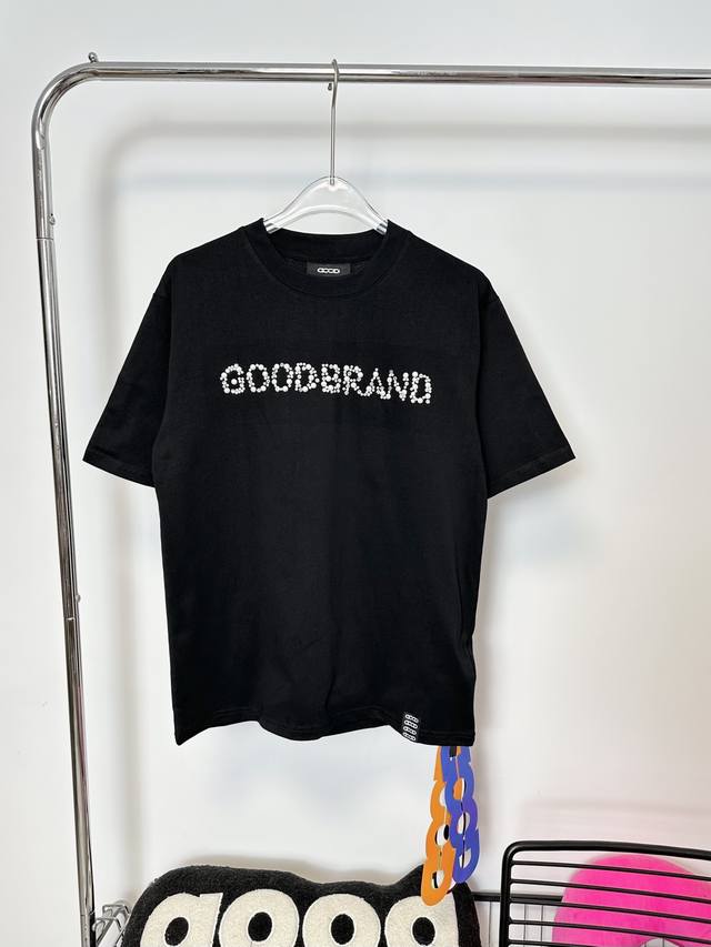 Style number: Hmy120# Goodbrand letter sequin slogan pearl sequin short-sleeved