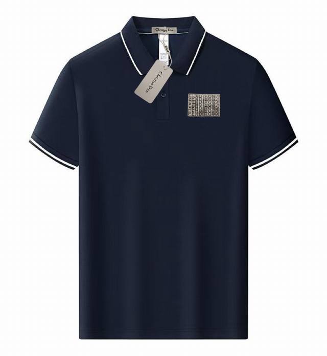Dior summer new T-shirt with lapel and short sleeves, high quality. Custom-made