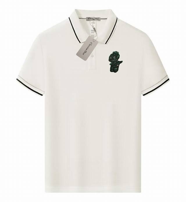 Dior summer new T-shirt with lapel and short sleeves, high quality. Custom-made