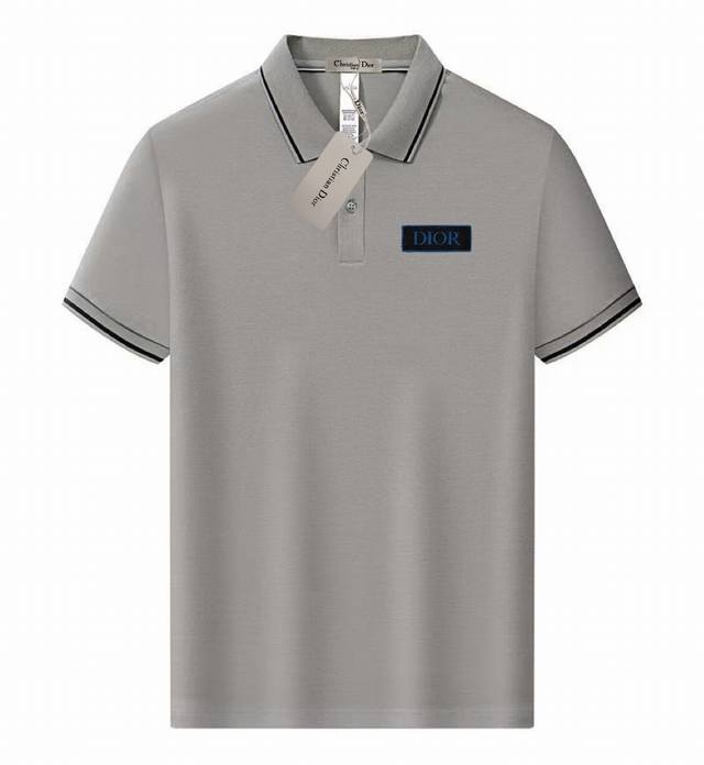 Dior summer new T-shirt with lapel and short sleeves, high quality. Custom-made