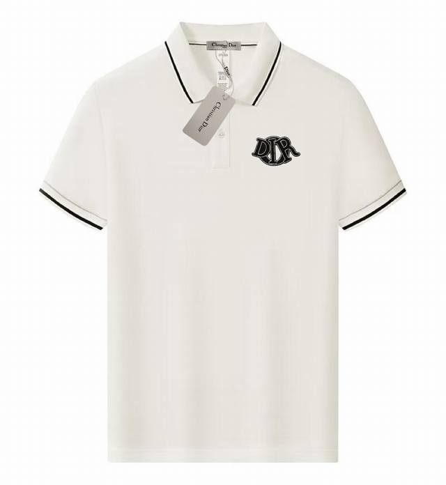 Dior summer new T-shirt with lapel and short sleeves, high quality. Custom-made