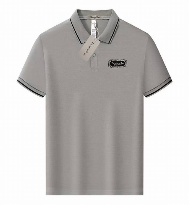Dior summer new T-shirt with lapel and short sleeves, high quality. Custom-made