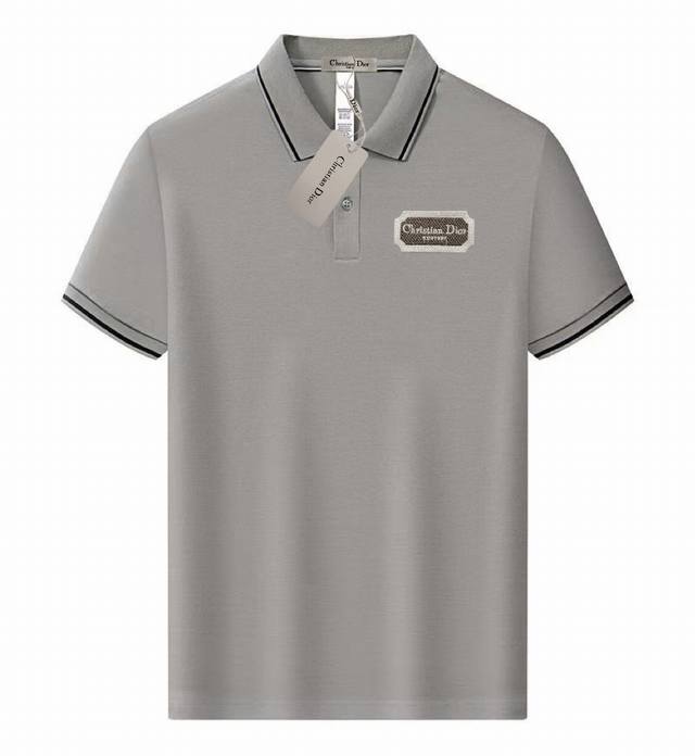 Dior summer new T-shirt with lapel and short sleeves, high quality. Custom-made