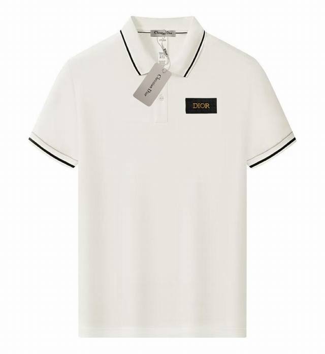 Dior summer new T-shirt with lapel and short sleeves, high quality. Custom-made
