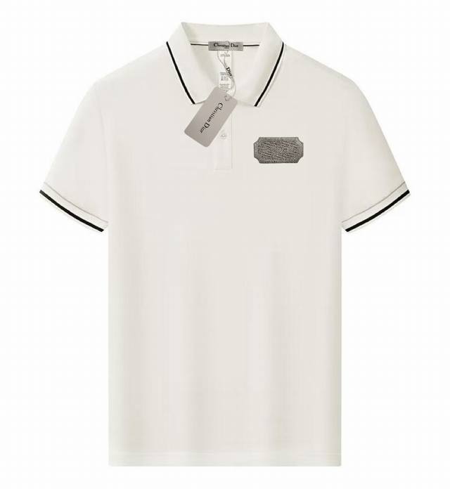 Dior summer new T-shirt with lapel and short sleeves, high quality. Custom-made