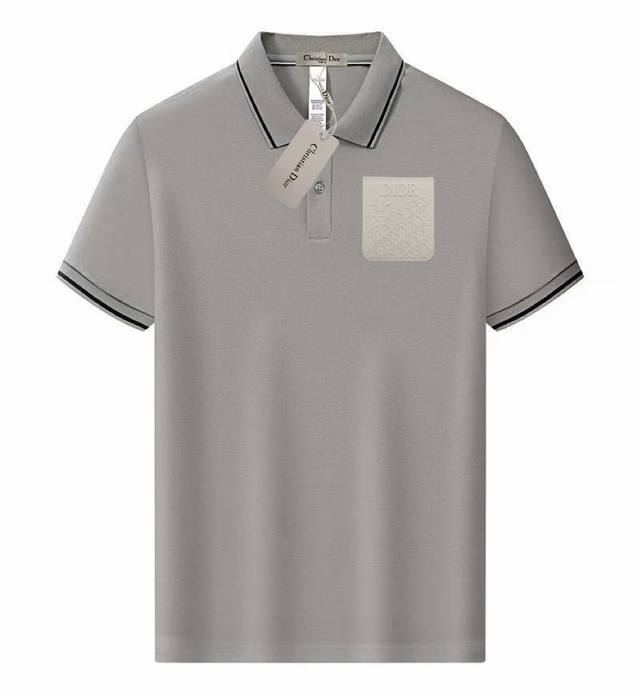 Dior summer new T-shirt with lapel and short sleeves, high quality. Custom-made