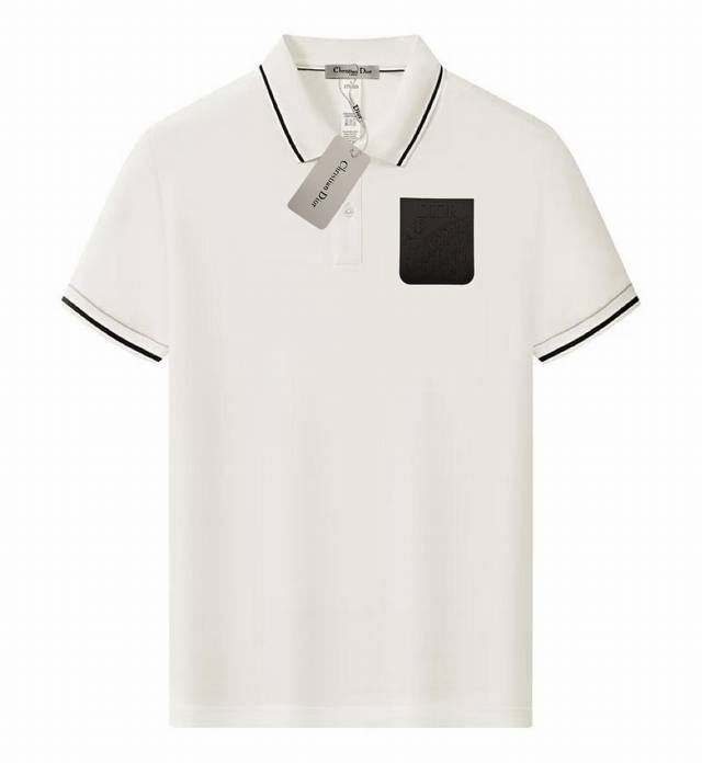 Dior summer new T-shirt with lapel and short sleeves, high quality. Custom-made
