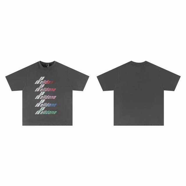 We11Done niche fashion brand new color gradient bullet screen letter printing ho