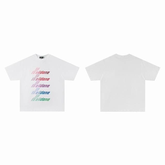 We11Done niche fashion brand new color gradient bullet screen letter printing ho