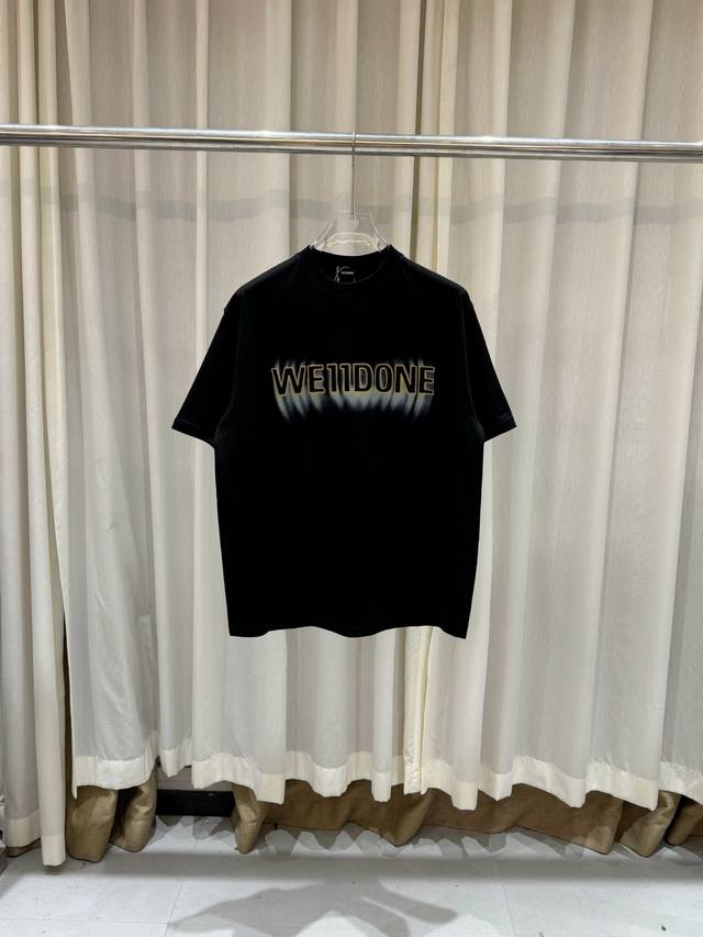 Welldone Moon American niche fashion brand flame phantom letter print short-slee