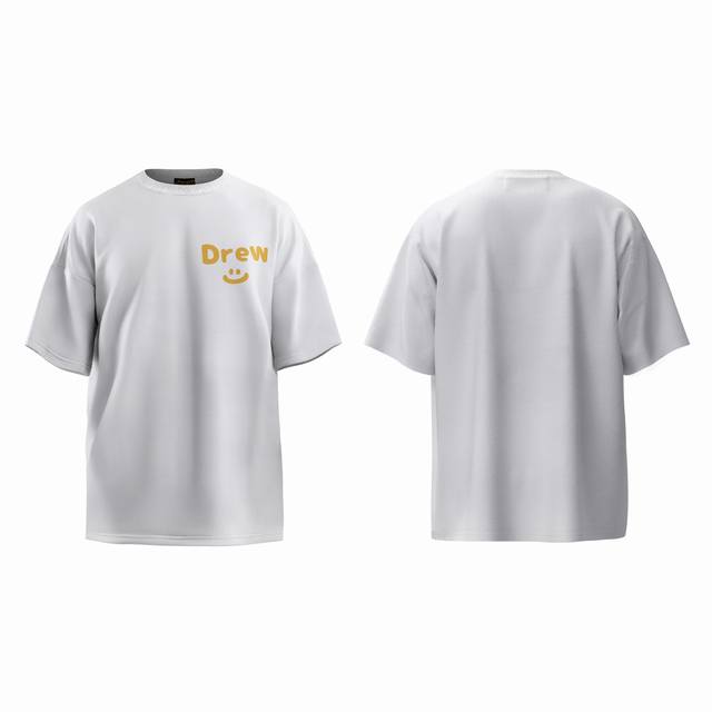 The correct version of Drew House's smiley face niche simple letter print Americ