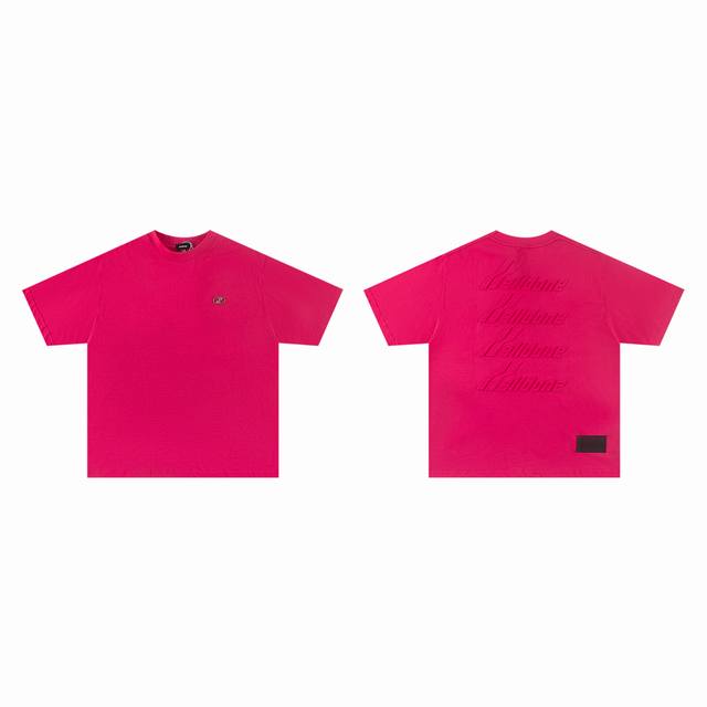 Welldone Moon niche trendy brand back barrage embossed short-sleeved T-shirt for