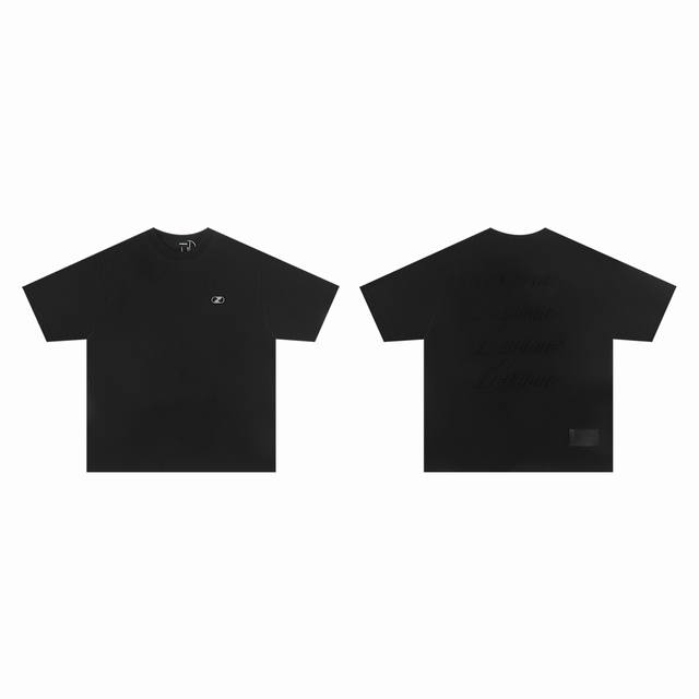 Welldone Moon niche trendy brand back barrage embossed short-sleeved T-shirt for