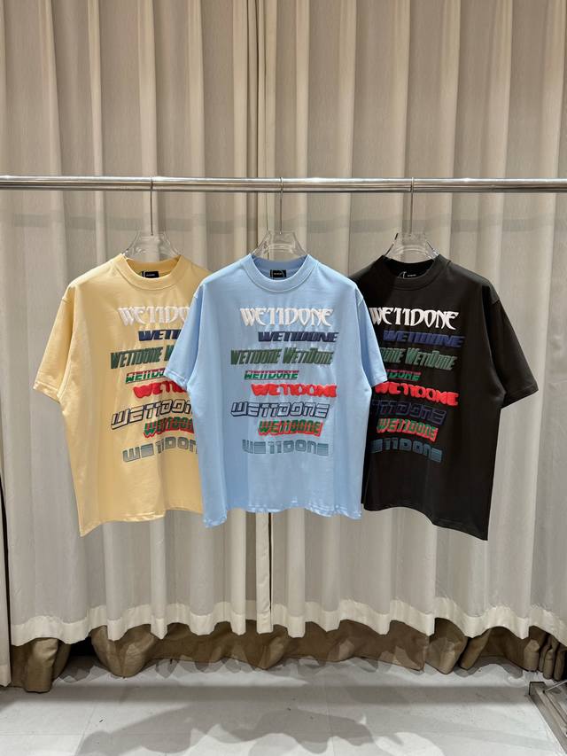 Welldone Moon American niche fashion brand neon letter barrage foam printing sho
