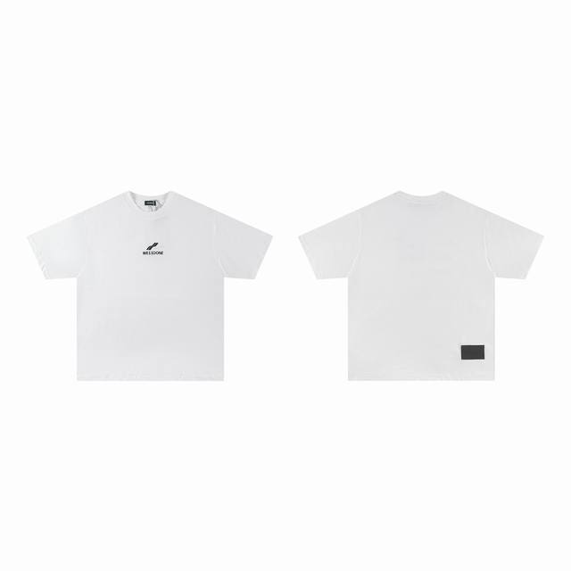 Welldone Moon niche trendy brand simple small logo letter embroidery short-sleev