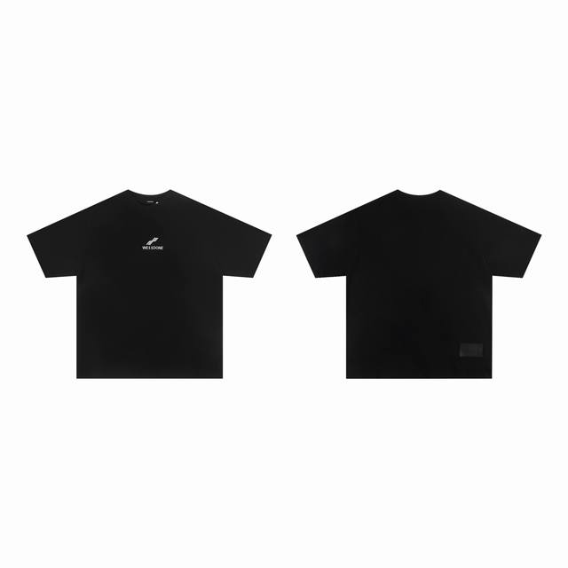 Welldone Moon niche trendy brand simple small logo letter embroidery short-sleev