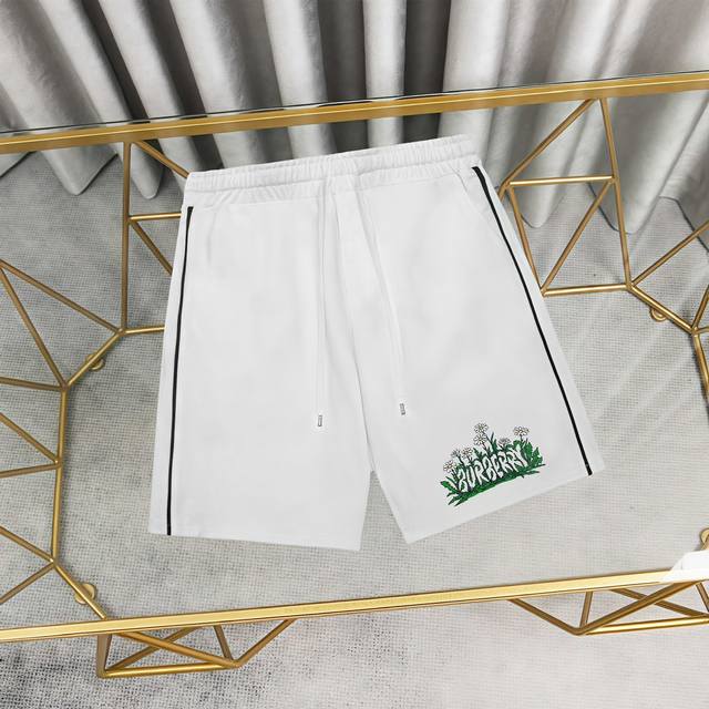 Burberry printed cotton sweatpants shorts 1:1 matching fabric 380g terry high we