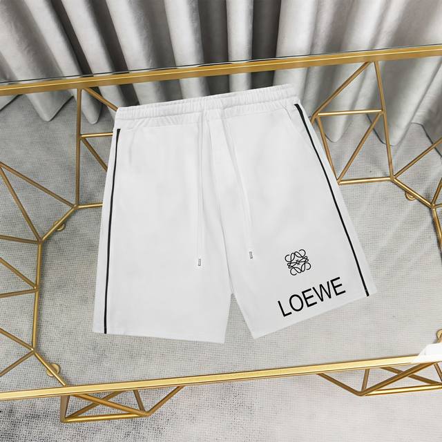 Loewe printed cotton shorts and sweatpants 1:1 matching fabric 300g terry high w